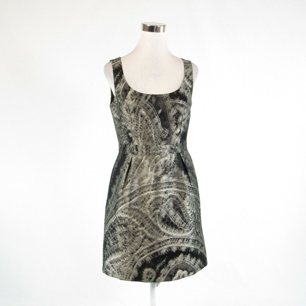 Gray black BETH BOWLEY sheath dress 8